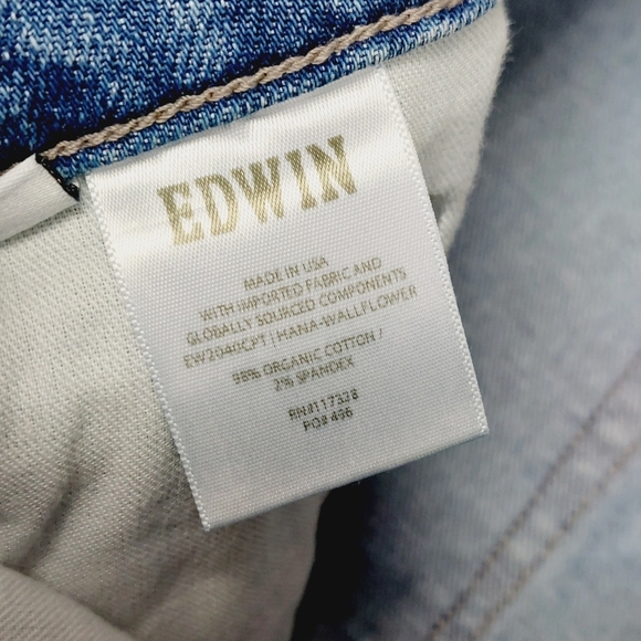 New EDWIN  Hana High Rise Straight in Wallflower Jeans P2968 - Picture 10 of 11